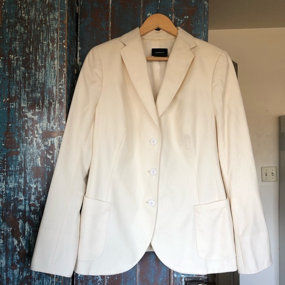 Akris Jackets & Blazers - AKRIS Ivory Silk & Cashmere Blazer 14